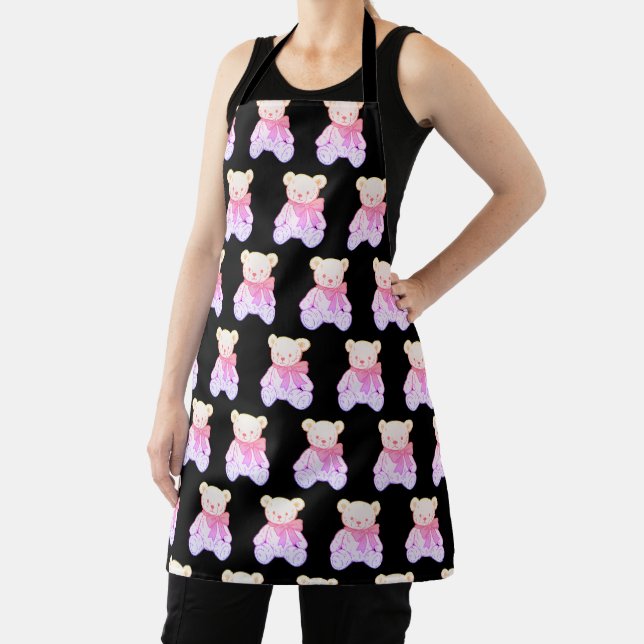 Tablier Motif sans couture d'ours en peluche mignon créati (Insitu)