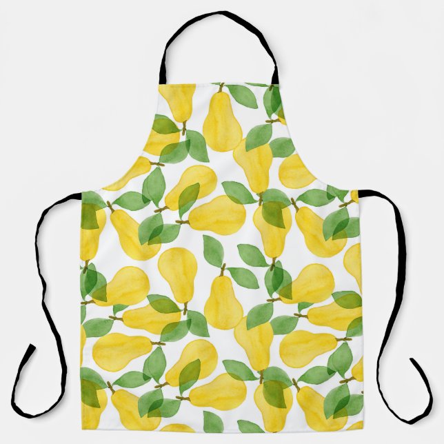 Tablier Motif sans couture en poires avec feuilles (Recto)