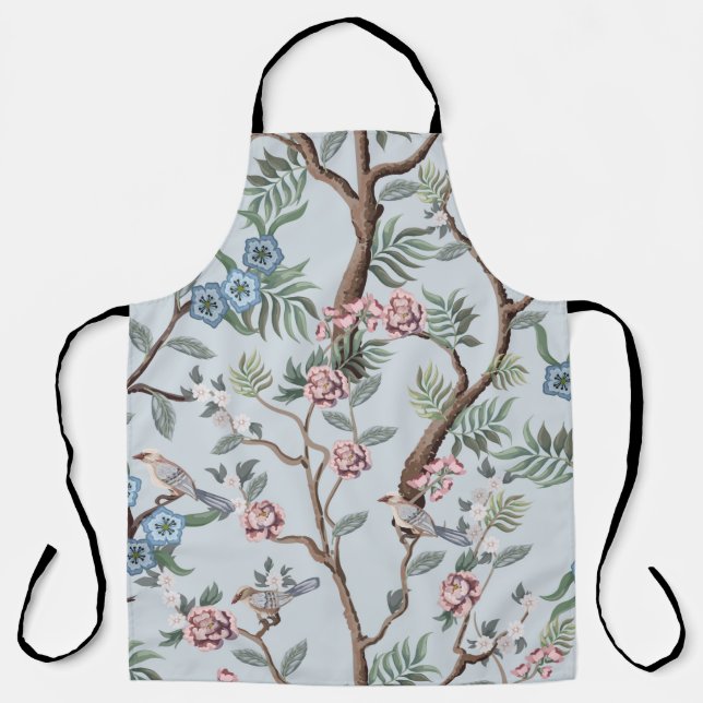 Tablier Motif sans couture en style chinoiserie avec pivoi (Recto)