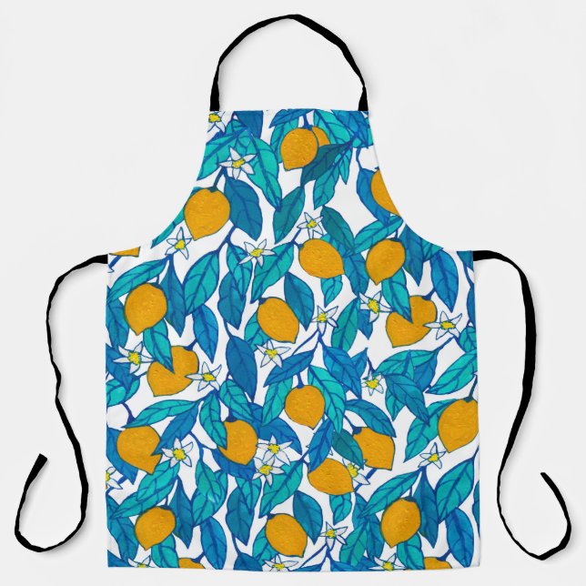 Tablier Motif sans couture. Fleur de citron. Les fleurs so (Recto)