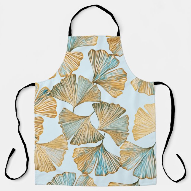 Tablier Motif sans couture Gingko Feuille (Recto)