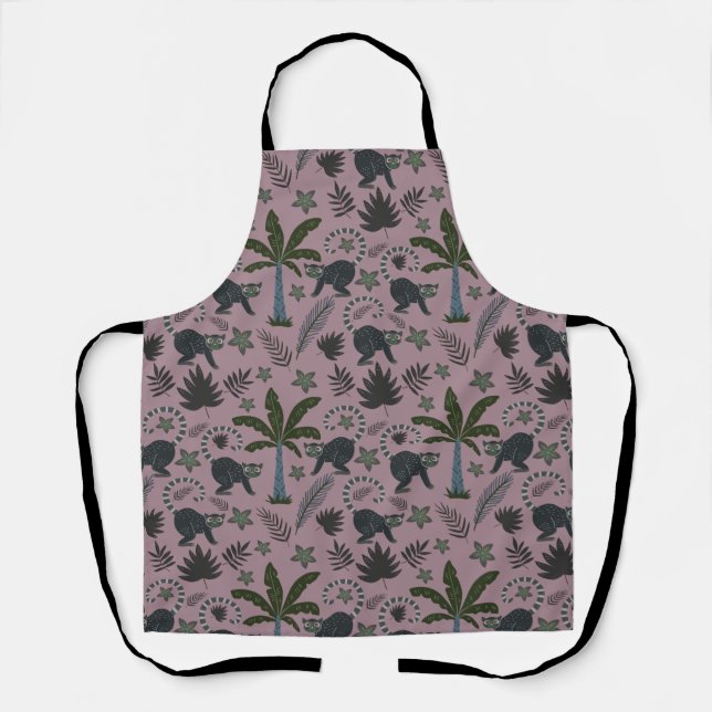 Tablier Motif sans couture Les animaux tropicaux sauts de  (Recto)