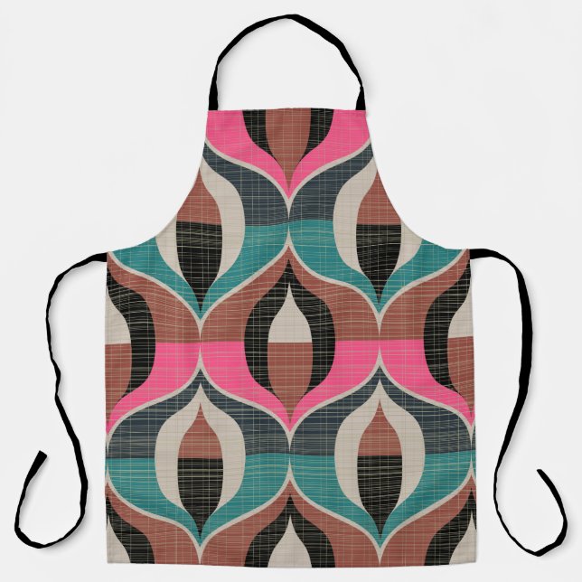 Tablier Motif sans couture rétro dans le style des années  (Recto)