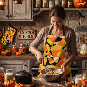 Tablier Motif sans fin de bonbons de Halloween en forme de