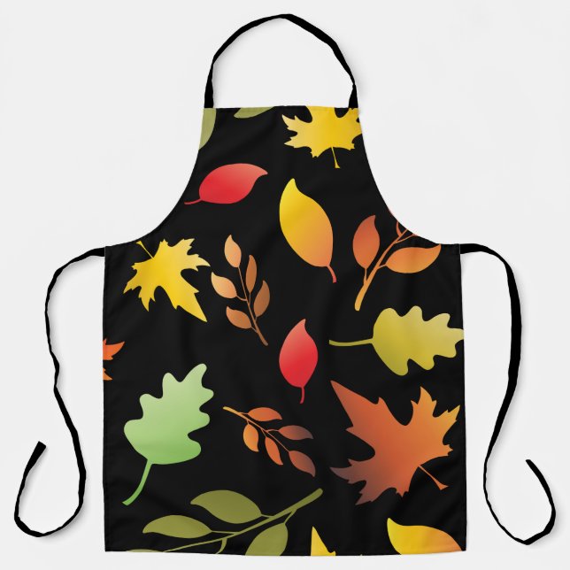 Tablier Motif sans joint avec les feuilles d'automne tombé (Recto)