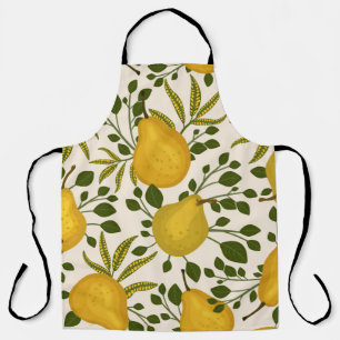 Tablier Motif sans soudure Abstrait avec poires jaunes et