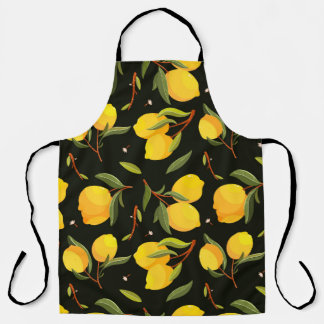 Tablier Motif sans soudure au citron. Illustration de citr