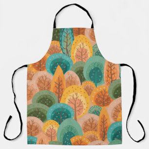 Tablier Motif sans soudure d'automne avec poignées abstrai