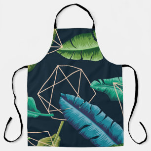 Tablier Motif sans soudure feuille avec li polygonal abstr