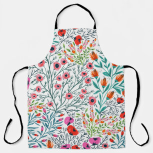 Tablier motif sans soudure fleurie avec fleurs d'été,