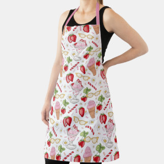 Tablier Motif Sundae fraise