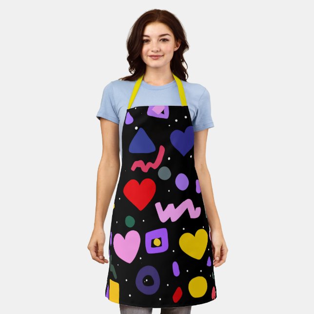 Tablier Motif tendance années 80 (Porté)