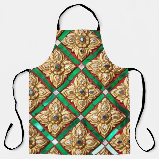 Tablier Motif thaïlandais à l'intérieur du mur de Templeth (Recto)