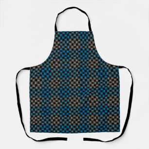Tablier Motif Tissé Bleu Marron