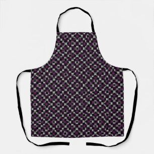 Tablier Motif Tissé Noir Violet