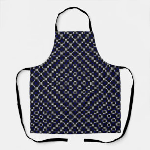 Tablier Motif Tissé Noir Violet