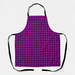 Tablier Motif Tissé Noir Violet