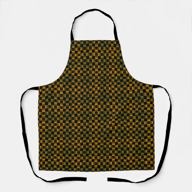 Tablier Motif Tissé Vert Noir (Recto)