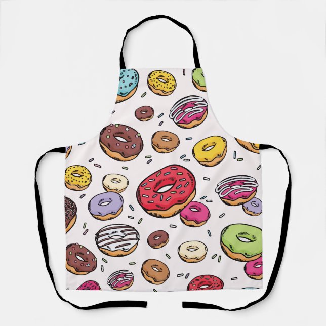 Tablier Motif transparent de donuts (Recto)