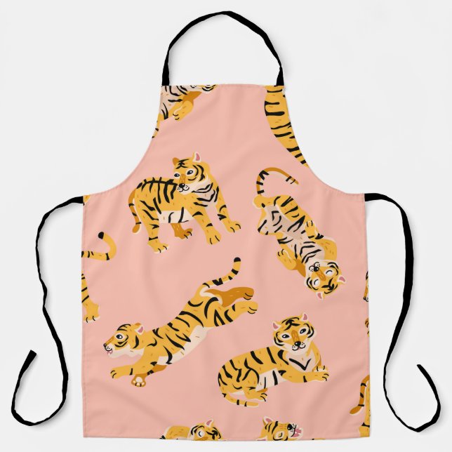 Tablier Motif transparent pour les tigres mignons (Recto)