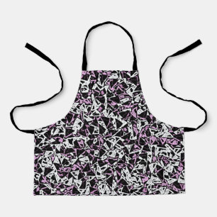 Tablier Motif Triangle Noir Violet