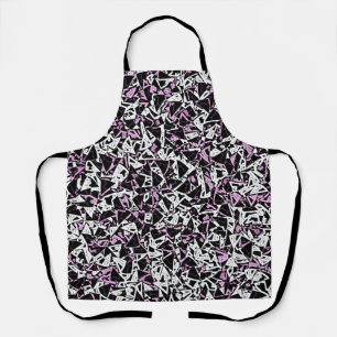 Tablier Motif Triangle Noir Violet