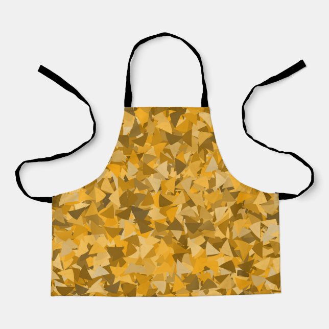 Tablier Motif Triangle Orange Marron (Recto)