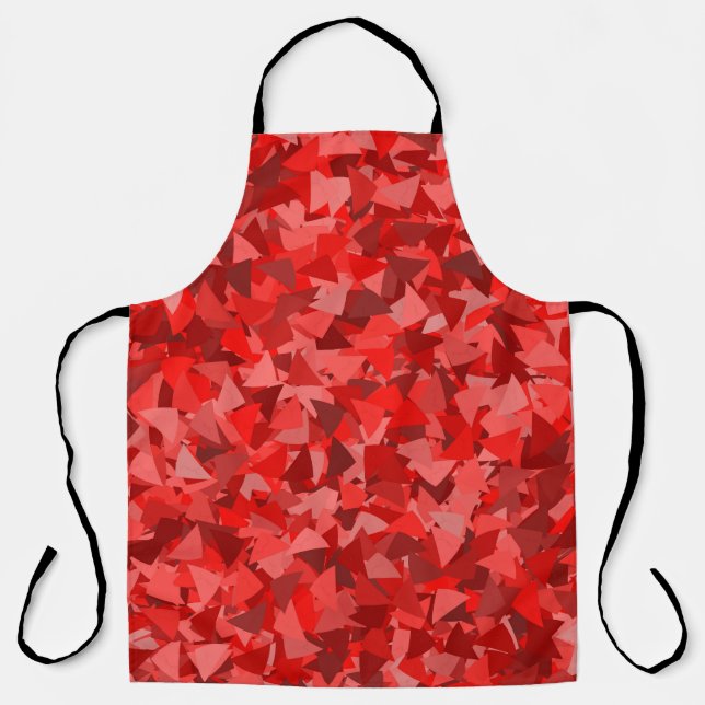 Tablier Motif Triangle Rouge (Recto)