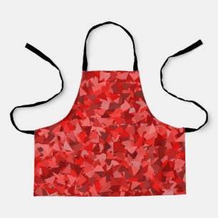 Tablier Motif Triangle Rouge