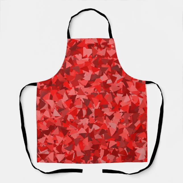 Tablier Motif Triangle Rouge (Recto)