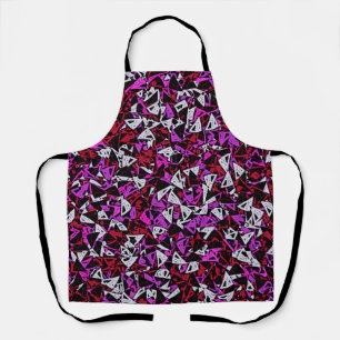Tablier Motif Triangle Rouge Violet