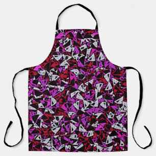 Tablier Motif Triangle Rouge Violet