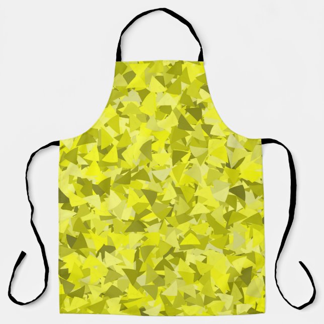 Tablier Motif Triangle Vert Jaune (Recto)