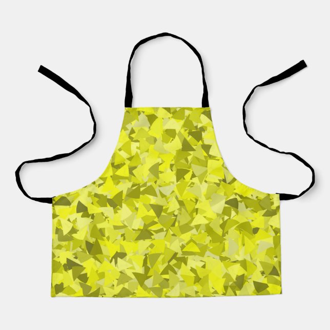 Tablier Motif Triangle Vert Jaune (Recto)