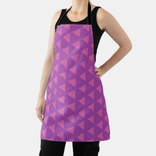 Tablier Motif triangle violet moderne