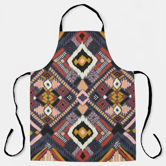 Tablier Motif tribal africain Chevron Aztec (Recto)
