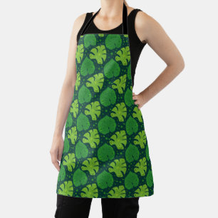 Tablier Motif tropical avec liana et feuilles monstères