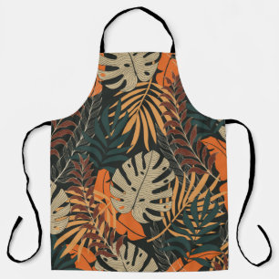 Tablier Motif tropical transparent tendance avec orange vi