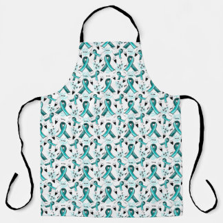 Tablier Motif turquoise de sensibilisation au ruban