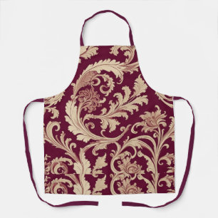 Tablier Motif Vintage marron et beige
