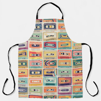 Tablier Motif Vintage Retro Cassette Tapes