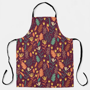 Tablier Motif vintage rouge-orange d'automne