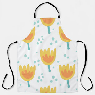 Tablier motif vintage sans couture, fleurs mignonnes motif