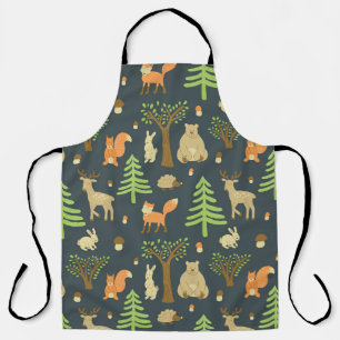 Tablier motif vintage sans soudure avec de jolies images d