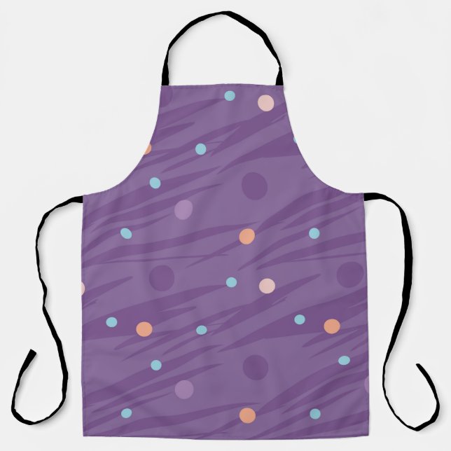 Tablier motif violet Abstrait sans soudure avec cercles et (Recto)