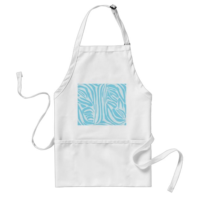 Tablier Motif Zèbre Bleu (Devant)