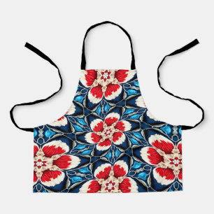 Tablier Motifs de fleurs de broderie
