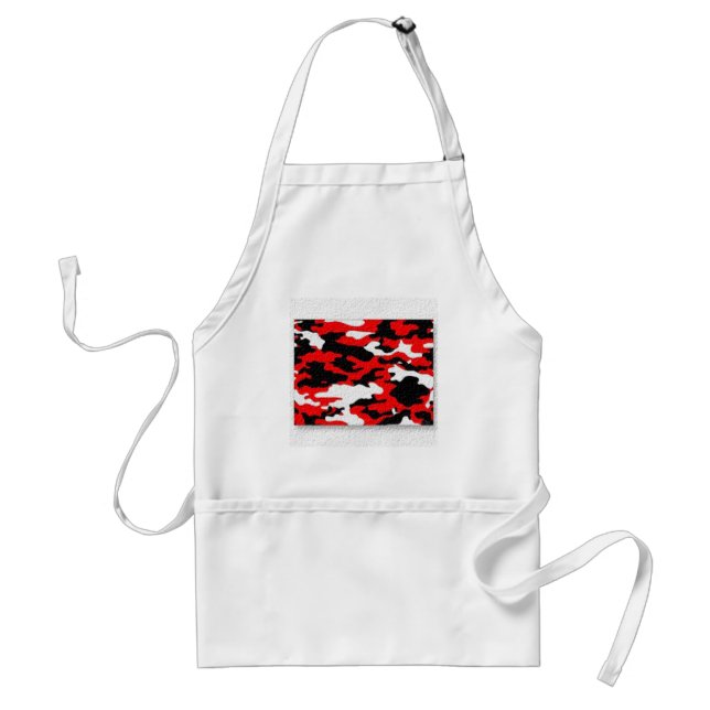 Tablier Motifs rouges de camouflage (Devant)