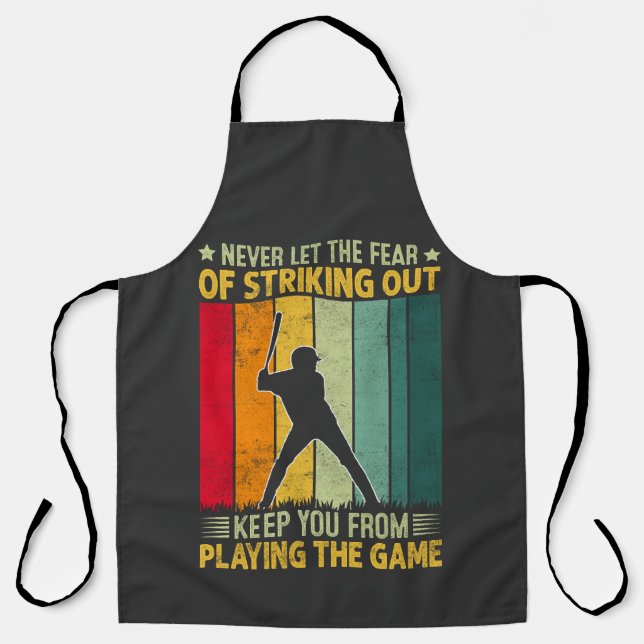Tablier Motivation de joueur de baseball (Recto)