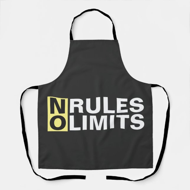 Tablier Motivation Pas De Règles Pas De Limites (Recto)